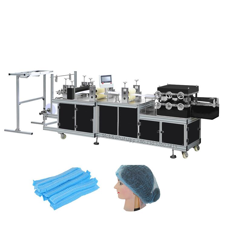 Disposable bouffant cap machine bouffant cap making machine